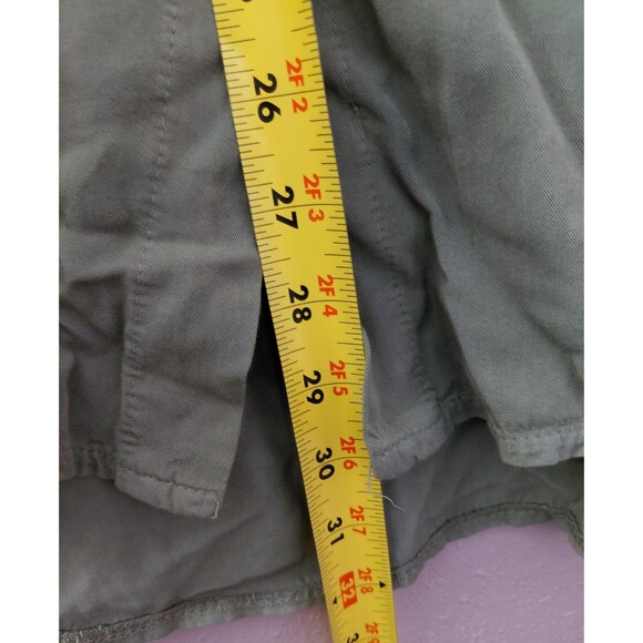 Free For Humanity 100% Viscose Button Up Rhinestone Skull Roll Tab SleeveTop O/S - Picture 10 of 10